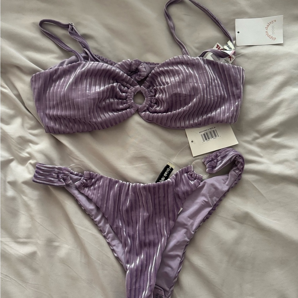 Dippin daisy’s Purple Ribbed Bikini Set - Picture 4 of 4